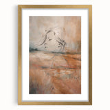 Abstract Minimalist Portrait – Dreamy Landscape with Delicate Line Art