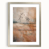 Abstract Minimalist Portrait – Dreamy Landscape with Delicate Line Art