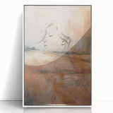 Abstract Minimalist Portrait – Dreamy Landscape with Delicate Line Art