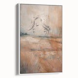 Abstract Minimalist Portrait – Dreamy Landscape with Delicate Line Art