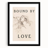 Bound by Love Minimalist Art – Elegant Line Drawing for Modern Spaces