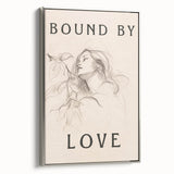 Bound by Love Minimalist Art – Elegant Line Drawing for Modern Spaces