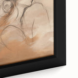 Minimalist Portrait Art – Elegant Line Drawing with Soft Earth Tones