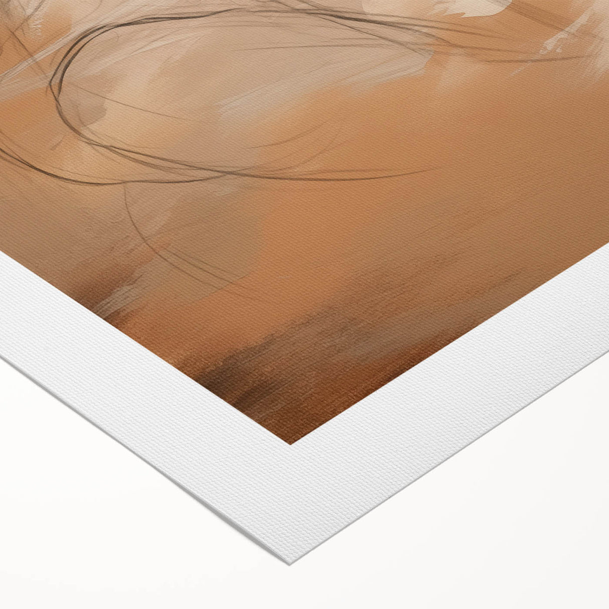 Minimalist Portrait Art – Elegant Line Drawing with Soft Earth Tones