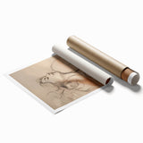 Minimalist Portrait Art – Elegant Line Drawing with Soft Earth Tones