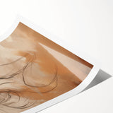 Minimalist Portrait Art – Elegant Line Drawing with Soft Earth Tones