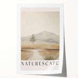 Minimalist Naturescape Art – Serene Landscape Wall Decor for Modern Spaces