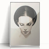Minimalist Portrait Wall Art – Abstract Black and White Female Silhouette