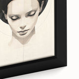 Minimalist Portrait Wall Art – Abstract Black and White Female Silhouette