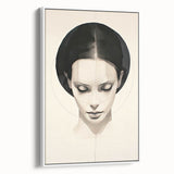 Minimalist Portrait Wall Art – Abstract Black and White Female Silhouette