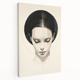 Minimalist Portrait Wall Art – Abstract Black and White Female Silhouette