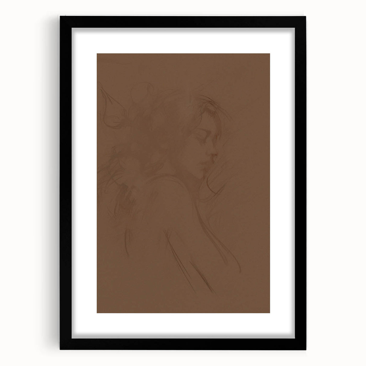 Modern Minimalist Wall Art – Elegant Female Sketch for Simple Decor