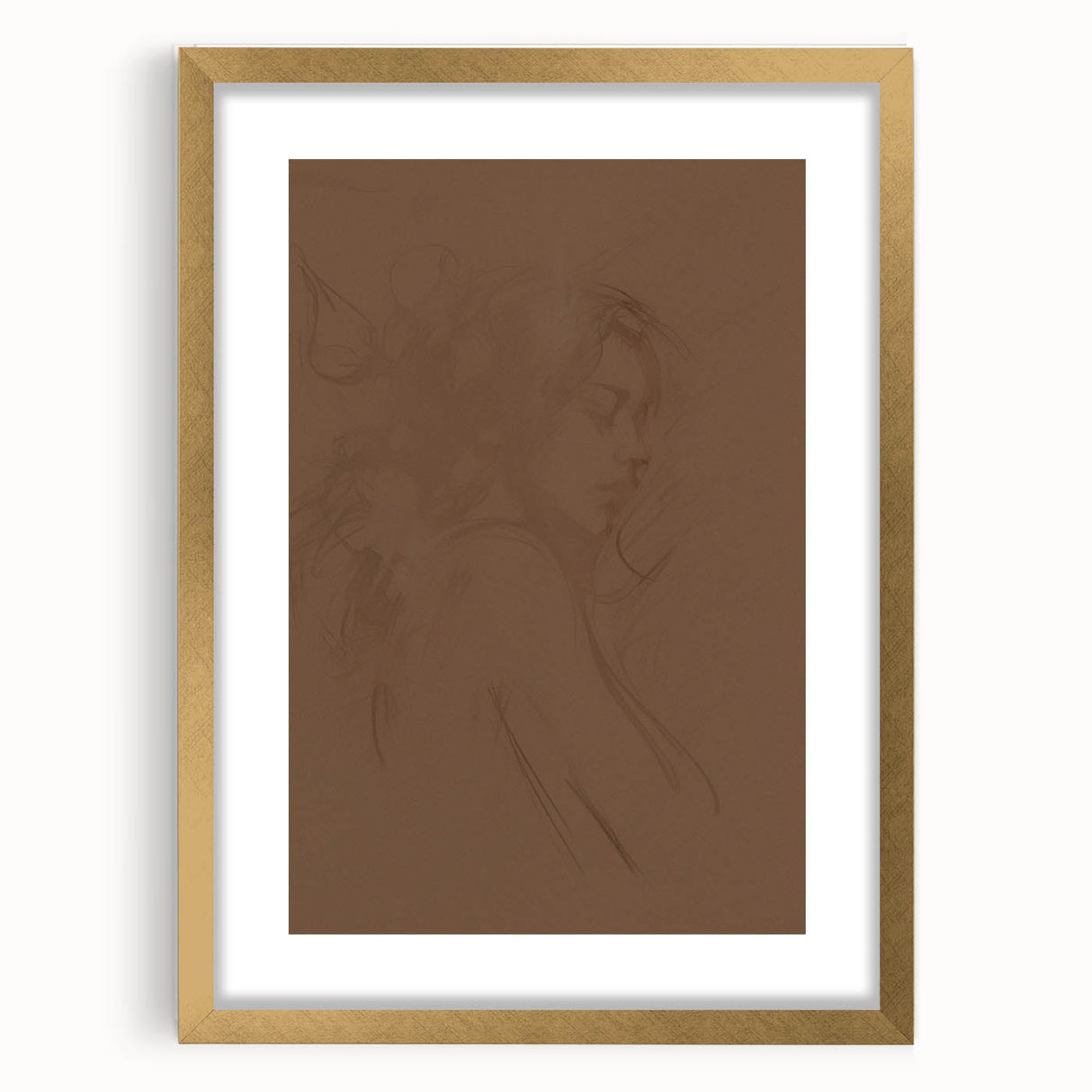 Modern Minimalist Wall Art – Elegant Female Sketch for Simple Decor
