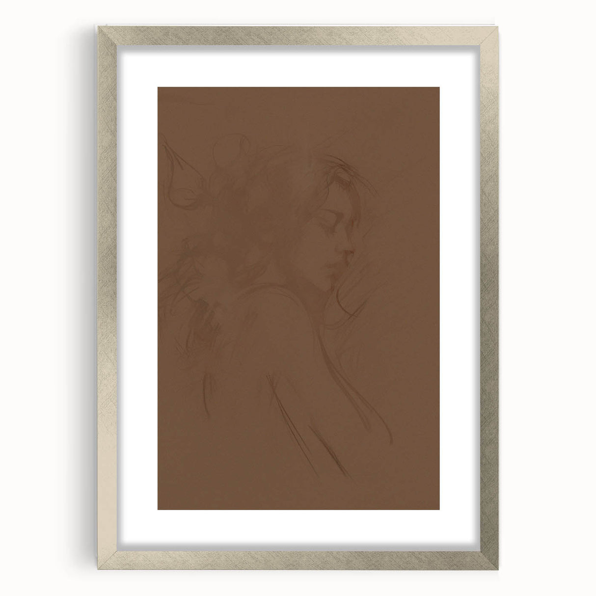 Modern Minimalist Wall Art – Elegant Female Sketch for Simple Decor