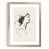 Minimalist Female Silhouette Art – Clean Line Sketch for Modern Decor