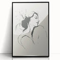 Minimalist Female Silhouette Art – Clean Line Sketch for Modern Decor