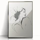 Minimalist Female Silhouette Art – Clean Line Sketch for Modern Decor