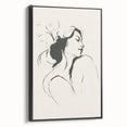 Minimalist Female Silhouette Art – Clean Line Sketch for Modern Decor