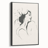 Minimalist Female Silhouette Art – Clean Line Sketch for Modern Decor