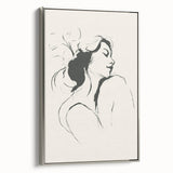 Minimalist Female Silhouette Art – Clean Line Sketch for Modern Decor