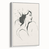 Minimalist Female Silhouette Art – Clean Line Sketch for Modern Decor