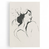 Minimalist Female Silhouette Art – Clean Line Sketch for Modern Decor