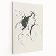 Minimalist Female Silhouette Art – Clean Line Sketch for Modern Decor