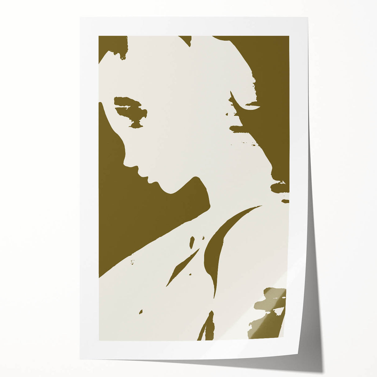 Modern Minimalist Silhouette Art – Bold and Elegant Female Portrait