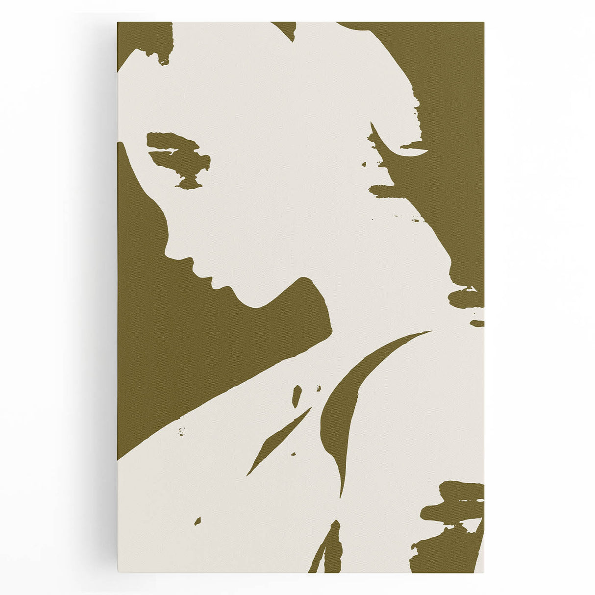 Modern Minimalist Silhouette Art – Bold and Elegant Female Portrait