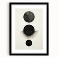 Minimalist Geometric Wall Art – Abstract Black and White Circle Design