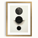 Minimalist Geometric Wall Art – Abstract Black and White Circle Design