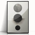 Minimalist Geometric Wall Art – Abstract Black and White Circle Design