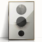 Minimalist Geometric Wall Art – Abstract Black and White Circle Design
