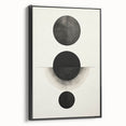 Minimalist Geometric Wall Art – Abstract Black and White Circle Design