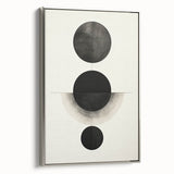 Minimalist Geometric Wall Art – Abstract Black and White Circle Design