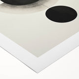 Minimalist Geometric Wall Art – Abstract Black and White Circle Design