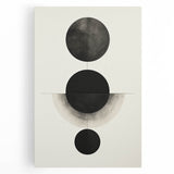 Minimalist Geometric Wall Art – Abstract Black and White Circle Design