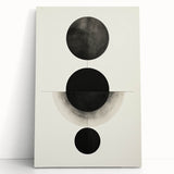 Minimalist Geometric Wall Art – Abstract Black and White Circle Design