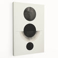 Minimalist Geometric Wall Art – Abstract Black and White Circle Design
