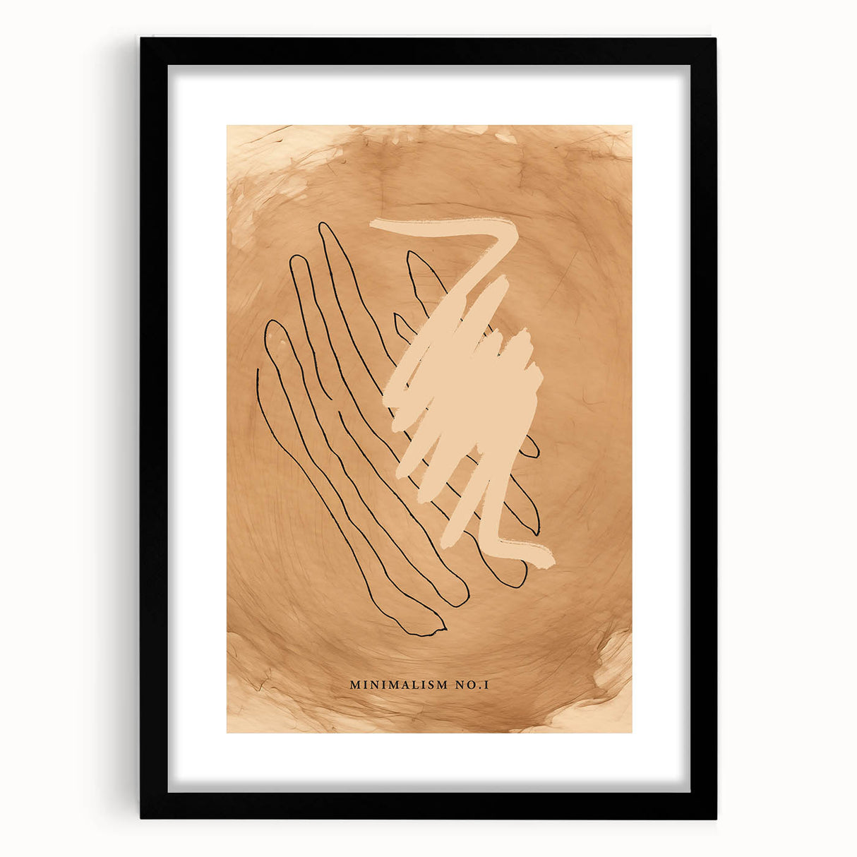 Minimalist Art Print – Abstract Clean Line Design in Neutral Tones