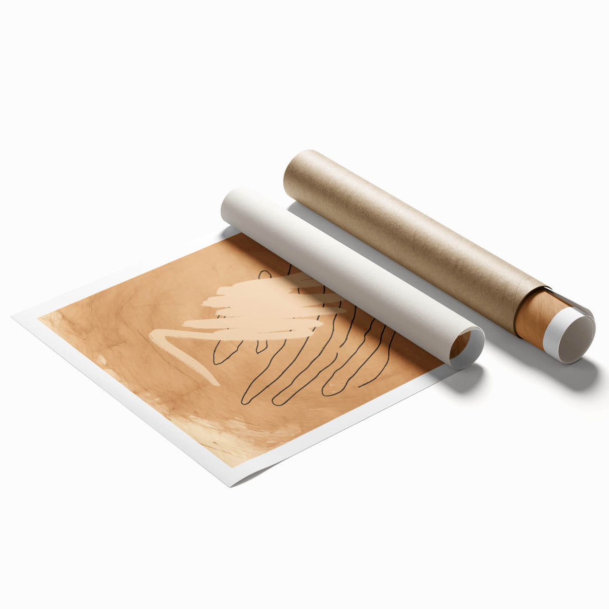 Minimalist Art Print – Abstract Clean Line Design in Neutral Tones