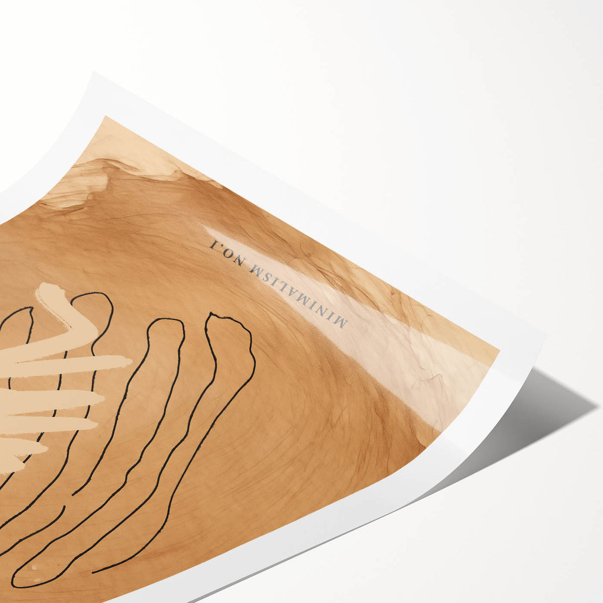 Minimalist Art Print – Abstract Clean Line Design in Neutral Tones