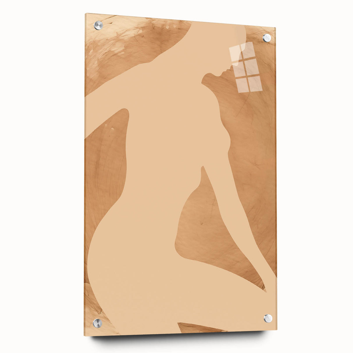 Minimalist Art Print – Elegant Silhouette in Earthy Tones