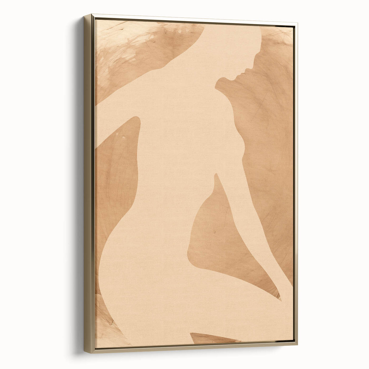 Minimalist Art Print – Elegant Silhouette in Earthy Tones