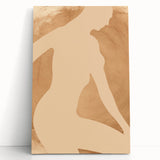 Minimalist Art Print – Elegant Silhouette in Earthy Tones