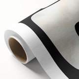 Minimalist Abstract Wall Art – White Organic Shape on Black Background