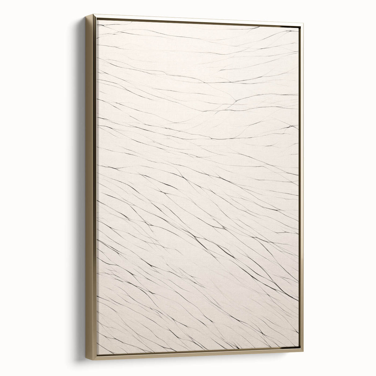 Abstract Minimalist Art – Flowing Line Pattern in Neutral Tones