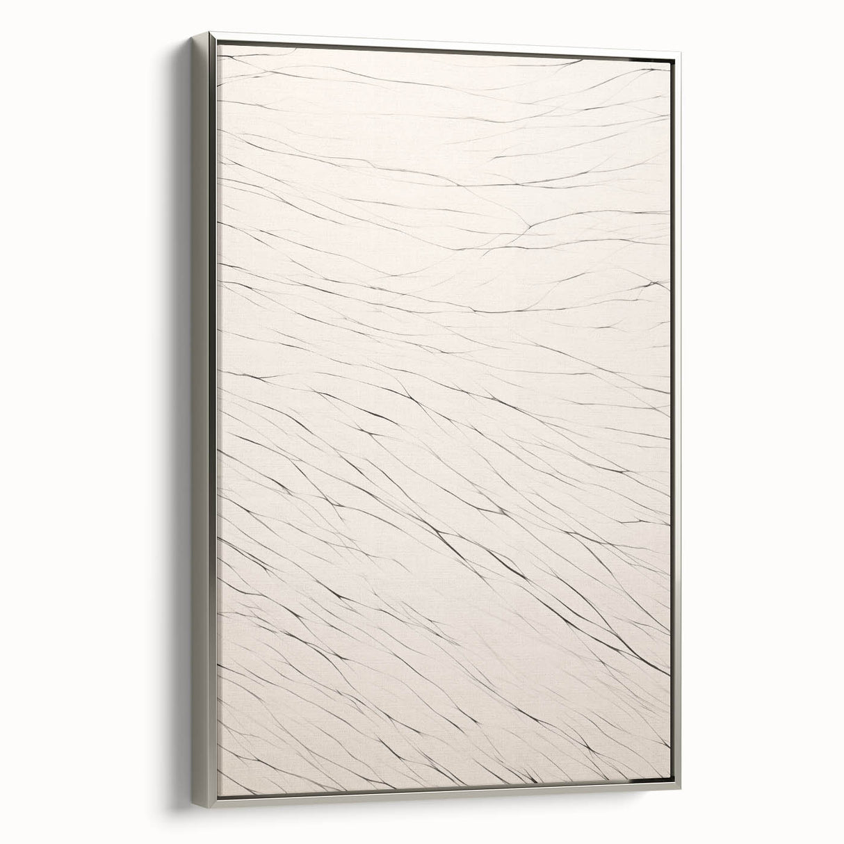 Abstract Minimalist Art – Flowing Line Pattern in Neutral Tones