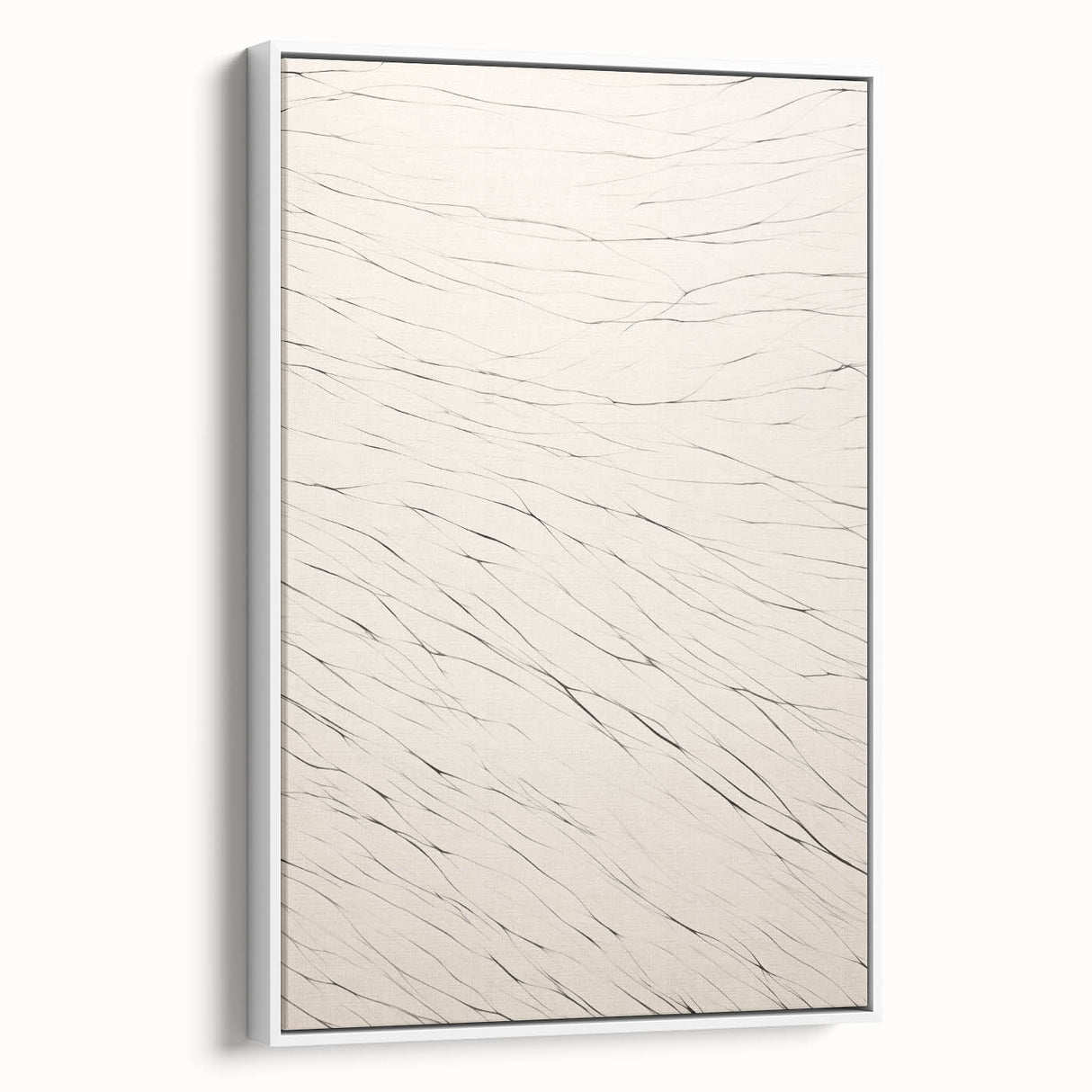 Abstract Minimalist Art – Flowing Line Pattern in Neutral Tones