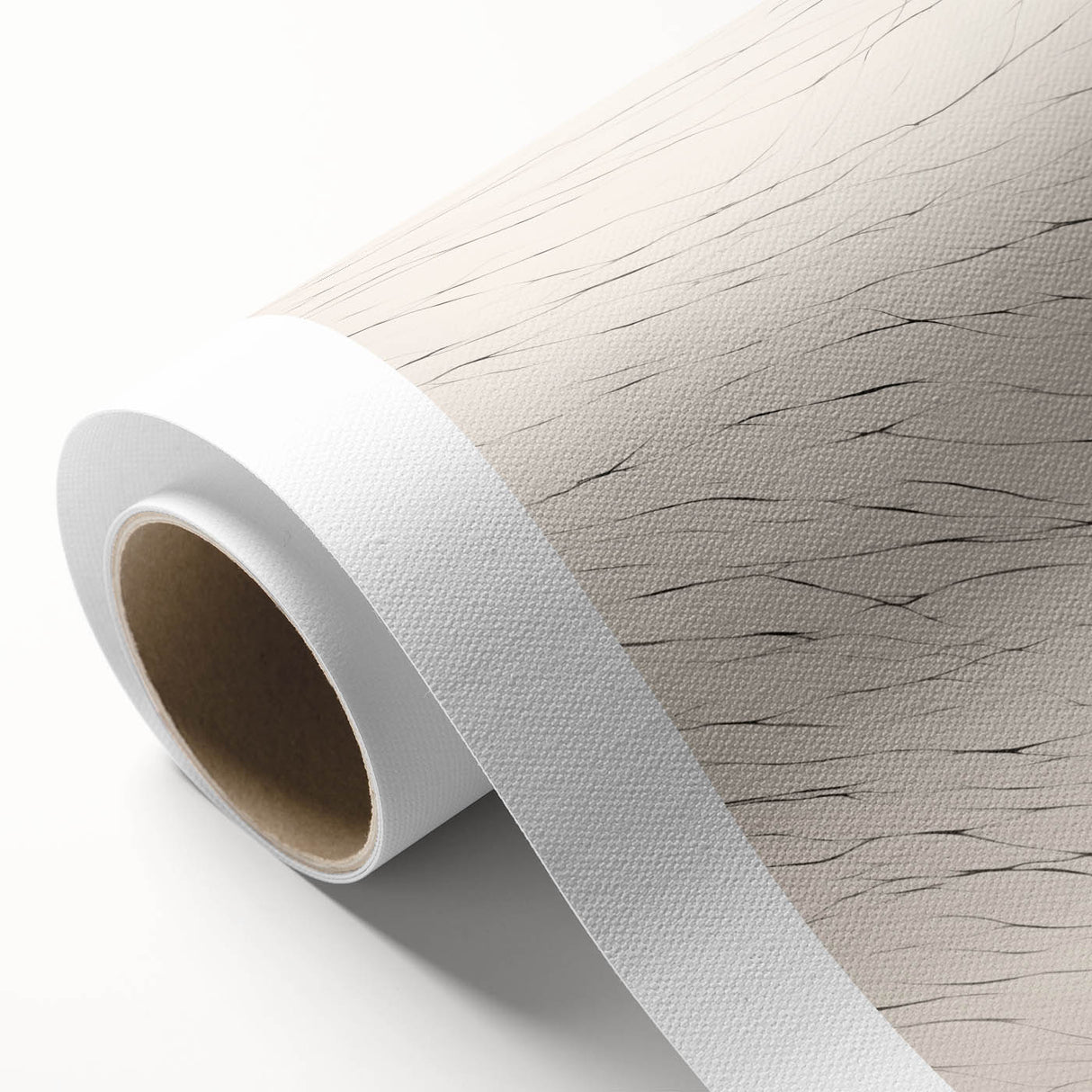 Abstract Minimalist Art – Flowing Line Pattern in Neutral Tones